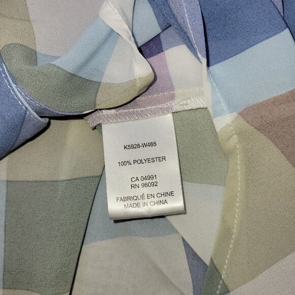 hilary radley blouse top women size small sheer button down - Picture 4 of 9